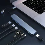 8 in 2 USB +Type C HUB Docking Station with 3.5mm Audio Jack Adapter for Micro SD Card Reader Laptop Tablet Phone Disk Converter - Image 5