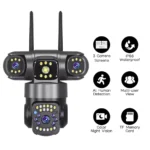 6MP WiFi PTZ Camera Outdoor Tri Lens Motion Detection IP66 Waterproof Network Wireless Surveillance Camera