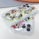 Cool Girl P-Powerpuffs Phone Case for Xiaomi Redmi Note 15 14 13 12 12S 11 Pro Plus 15 15C 14C 13C 12C 4G 5G 3D Wave Soft Cover - Image 2