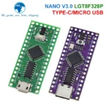1/3PCS LGT8F328P-LQFP32 MiniEVB TYPE-C MICRO USB Compatible With ATMEGA328 Nano V3.0 LGT8F328P CH9340C / HT42B534-1 For Arduino - Image 6
