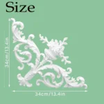 PU French Ceiling Medallion Crown Molding Kit Floral Ceiling Rose Corner Wall Trim Polyurethane Ceiling Molding for Villa Home - Image 3