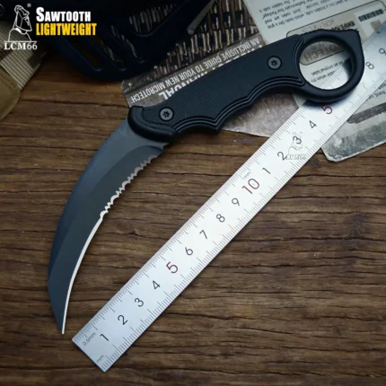 LCM66 scorpion claw knife outdoor camping jungle survival battle karambit Fixed blade hunting knives Snorkel knife Toothed edge