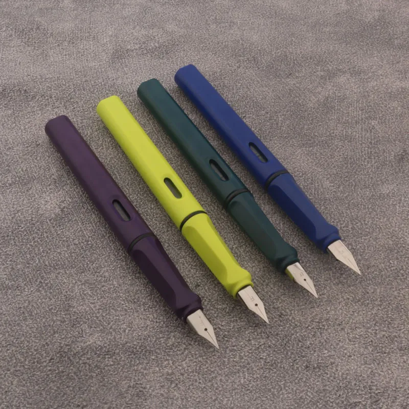 kf-S494398060a194d40b284a63d4f5e5520x 1pc Matte Purple Fountain Pen Plastic EF/F Nib Frosted Fluorescence Green Stationery School Office Supplies Ink Pens - Image 1