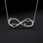 Custom Heart Names Infinity Necklaces For Women Men Stainless Steel Customized Necklace Pendant Personalized Chain Jewelry Gift - Image 2