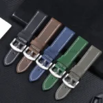 Vintage Leather Watch Band for Omega Strap for Seiko Belt 18mm 20mm 22mm 24mm Wristband Army Sport Men's Bracelet For Smartwatch - Image 2