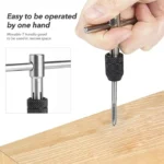 T-Handle Wrench M3 M4 M5 M6 M8 Hand Tap Reamer Thread Tapping Tool Set Adjustable Machine Screw Thread Tapping Drill Bit - Image 2