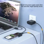SATA to USB 3.0 External SATA Hard Disk Adapter Cable SSD HDD Drive Cable with 12V Power Adapter Easy Drive Hard Disk Cables - Image 6