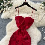 2026 Long Dress Women Sling Dresses Red Gown Vestidos Y2k Streetwear V Neck Sleeveless Floral Elegant Party Night Sexy Evening - Image 2