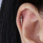 1/2/7PCS Solid Titanium Cz Leaf Ear Stud Horse Eye Marquise Pendant Earring Helix Cartilage Tragus Labret Lip Piercing Jewelry - Image 3