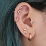 1/2/7PCS Solid Titanium Cz Leaf Ear Stud Horse Eye Marquise Pendant Earring Helix Cartilage Tragus Labret Lip Piercing Jewelry - Image 4
