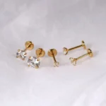 20G Push-in Labret Ear Tragus Ear Studs Nose Rings Lip Piercing Jewelry Zircon Titanium Steel 6MM 8MM 10MM Anti-allergic Women - Image 5
