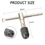 T-Handle Wrench M3 M4 M5 M6 M8 Hand Tap Reamer Thread Tapping Tool Set Adjustable Machine Screw Thread Tapping Drill Bit - Image 6