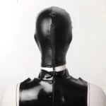 Women Mens Cosplay Face Mask Sexy PU Leather Latex Head Mask Open Eyes Mouth Nose Bondage Balaclava Headgear - Image 5