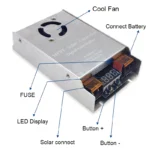 Step-Up MPPT Solar Controller Booster 450W 12A Digital Display Charging 9V-60V Input for 12V-120V Lithium Lead-Acid - Image 6