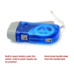 3 LED Hand Pressing Dynamo Crank Power Wind Up Flashlight Torch Light Hand Press Crank Camping Lamp Light for Outdoor Home - Image 4