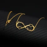 Custom Heart Names Infinity Necklaces For Women Men Stainless Steel Customized Necklace Pendant Personalized Chain Jewelry Gift - Image 3