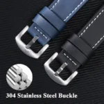 Vintage Leather Watch Band for Omega Strap for Seiko Belt 18mm 20mm 22mm 24mm Wristband Army Sport Men's Bracelet For Smartwatch - Image 3