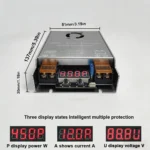 Step-Up MPPT Solar Controller Booster 450W 12A Digital Display Charging 9V-60V Input for 12V-120V Lithium Lead-Acid - Image 2
