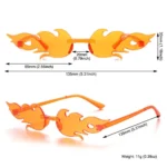 Streetwear Cosplay Eyewear Party Sunglasses for Women Sun Glasses Flame Sunglasses Flame Shaped - Image 6