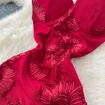 2026 Long Dress Women Sling Dresses Red Gown Vestidos Y2k Streetwear V Neck Sleeveless Floral Elegant Party Night Sexy Evening - Image 5