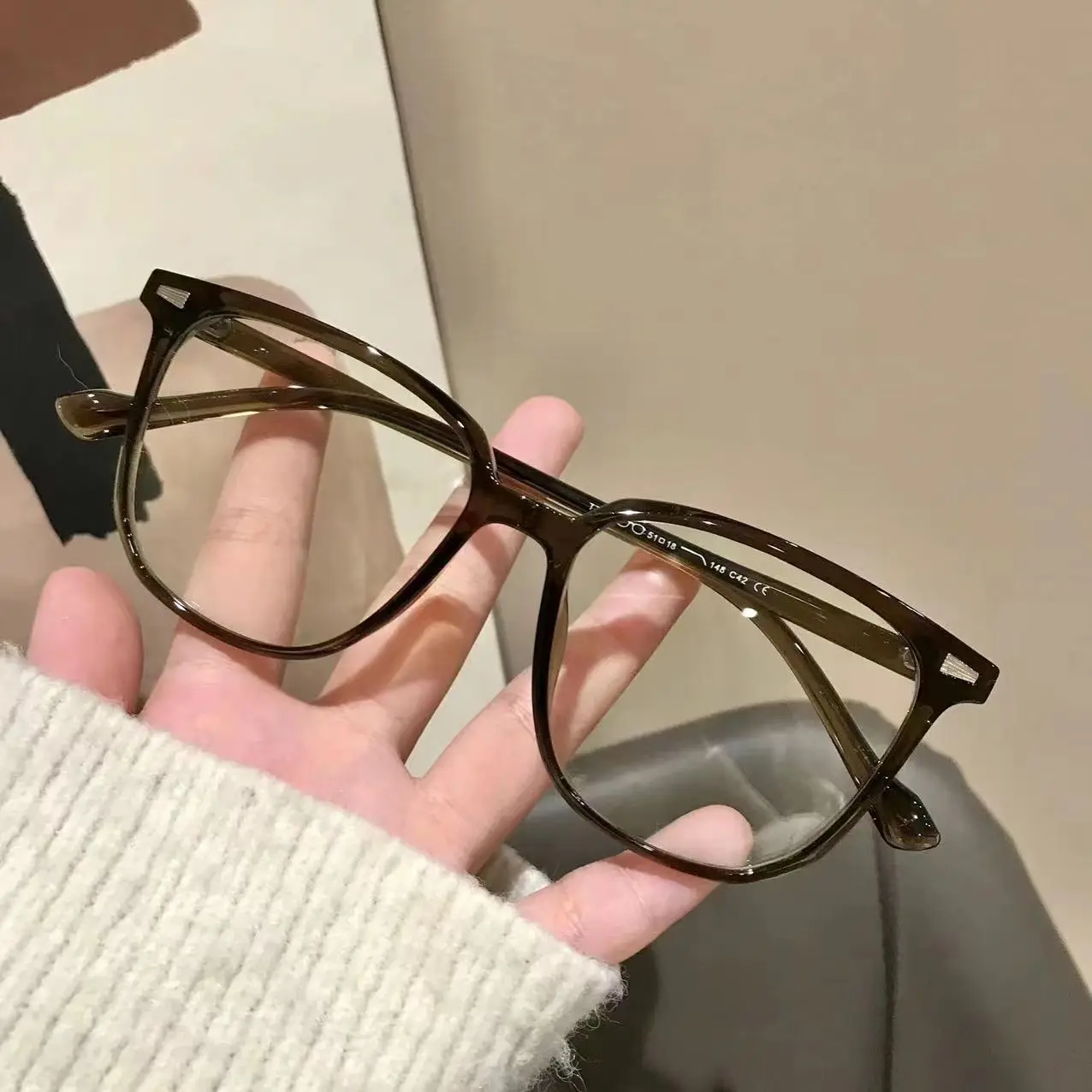 kf-Sebedd3d1aff44ac9868e13686afd4b27q New Unisex Round Square Glasses for Men Women Myopia glasses Glasses Plain Glasses Nearsighted Eyewear Glasses -1.0 -2.5 -2 - Image 1