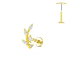 G23 Titanium Flowers Push In Labret 16G 18G 20G Water Drop Threadless Lip Butterfly Piercing Tragus Stud Earring Body Jewelry - Image 5