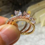 Classic Wedding Band Finger Ring for Female 925 Sterling Silver High Class AAA Zircon Stones Charming Party Jewellery - Image 2