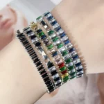 Adjustable Crystal Tennis Bracelets for Women Men Colorful Zircon Folding Buckle Chain Bangle on Hand Party Sexy Fashion Jewelry - Image 2