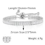 Adjustable Crystal Tennis Bracelets for Women Men Colorful Zircon Folding Buckle Chain Bangle on Hand Party Sexy Fashion Jewelry - Image 6