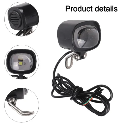 Electric Bike LED Headlight Offering Bright Illumination with a Reliable Waterproof Feature for All Riding Conditions