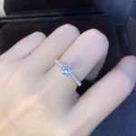Classic Wedding Band Finger Ring for Female 925 Sterling Silver High Class AAA Zircon Stones Charming Party Jewellery - Image 6