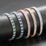 Adjustable Crystal Tennis Bracelets for Women Men Colorful Zircon Folding Buckle Chain Bangle on Hand Party Sexy Fashion Jewelry - Image 4