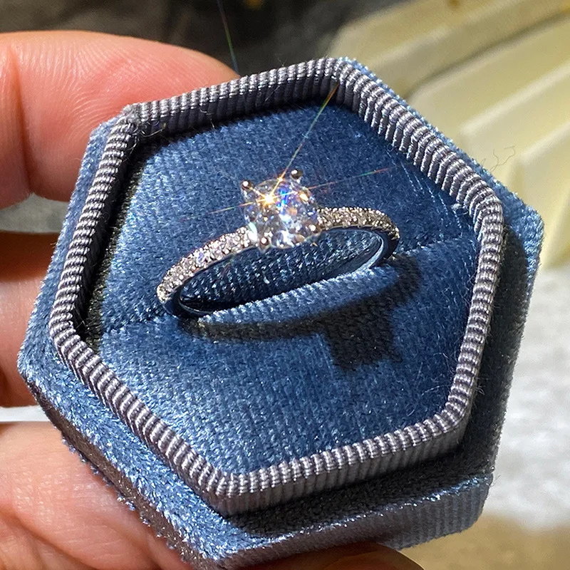 kf-Sa2fbf779c31d4ecaab26902e7c3dbfc1D Classic Wedding Band Finger Ring for Female 925 Sterling Silver High Class AAA Zircon Stones Charming Party Jewellery - Image 1