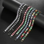 Adjustable Crystal Tennis Bracelets for Women Men Colorful Zircon Folding Buckle Chain Bangle on Hand Party Sexy Fashion Jewelry - Image 5