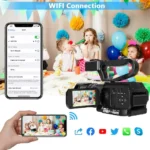 4K HD Video Cameras for Photography 64MP WiFi Livestream Webcam Camcorder 18X Digital Zoom Vlog Recording Camera for YouTube - Image 5