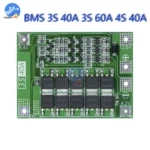 Smart BMS 3S 4S 40A 60A 12V 48V18650 Li-ion Lithium Battery Charger Protection Balance Board With Balancers Equalizer - Image 2
