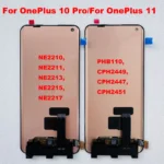 6.7" Original Amoled Tested For OnePlus 10 Pro NE2210 LCD Display Screen+Touch Panel Digitizer For OnePlus 11 1+10Pro 1+11 Frame