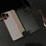 For Nothing CMF Phone 2 Pro Case Fashion PU Plain Leather Colored Splicing Ultra-thin Cover for Nothing CMF Phone2 Pro - Image 4