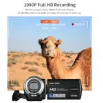 Andoer V12 Digital Video Camera 1080P 30MP HD 16X Zoom Portable Recording Camcorder 3.0 Inch Rotatable LCD Screen Night Vision - Image 6