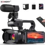 4K HD Video Cameras for Photography 64MP WiFi Livestream Webcam Camcorder 18X Digital Zoom Vlog Recording Camera for YouTube